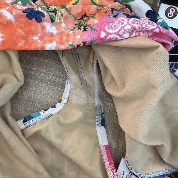 Swim By Cacique New Brief Bottoms Multicolor 26 Floral High Waist Drawstring - Picture 9 of 9